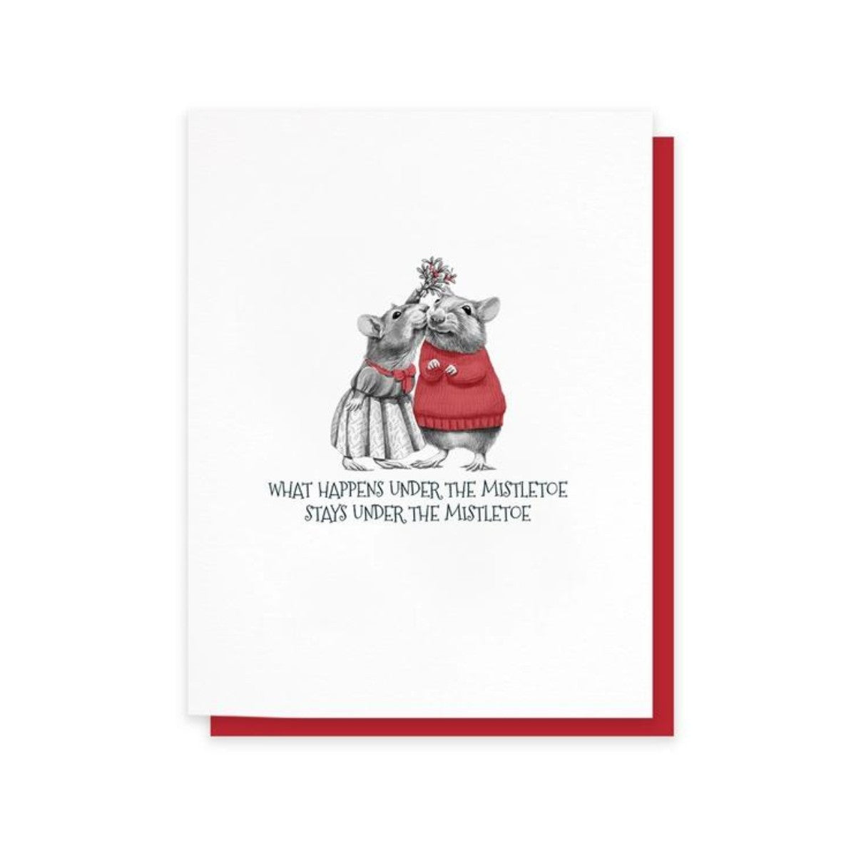 Cardideology Greeting Cards - Under The Mistletoe