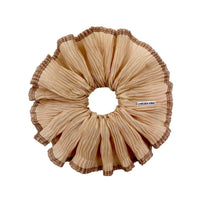 Chelsea King Allure Plissé Sandalwood Scrunchie- Oversized