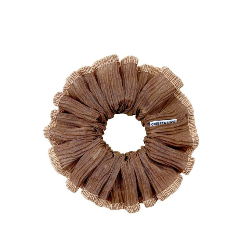 Chelsea King Allure Plissé Truffle Scrunchie - Classic