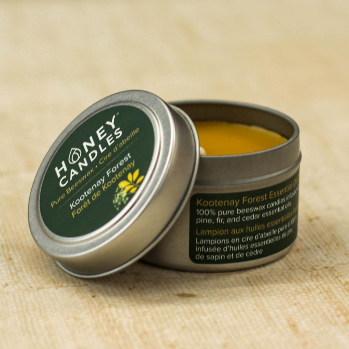 Honey Candles Beeswax Tin Candle - Kootenay Forest