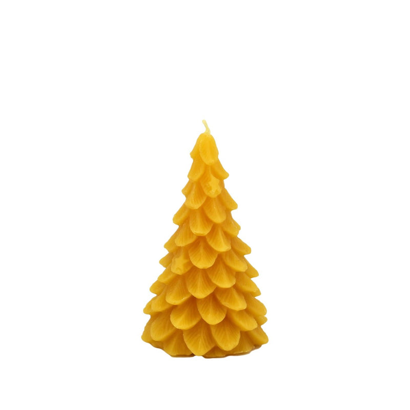 Honey Candles Yule Tree Candle - Natural Beeswax