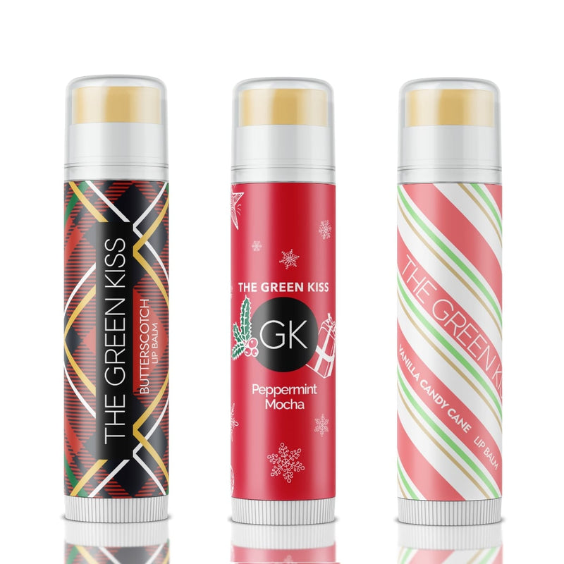 Green Kiss Lip Balm Trio - Holiday Set